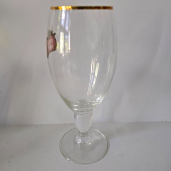 Stella Artois Gold Rimmed Beer Glass 330ml Clear With Embossed Stem - Picture 16 of 16